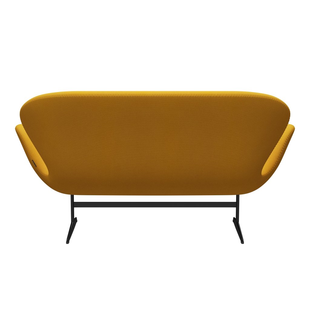 [product_category]-Fritz Hansen Swan Sofa 2 Seater, Black Lacquered/Tonus Mustard-Fritz Hansen-3321-TON440-BLLA-FRI-4