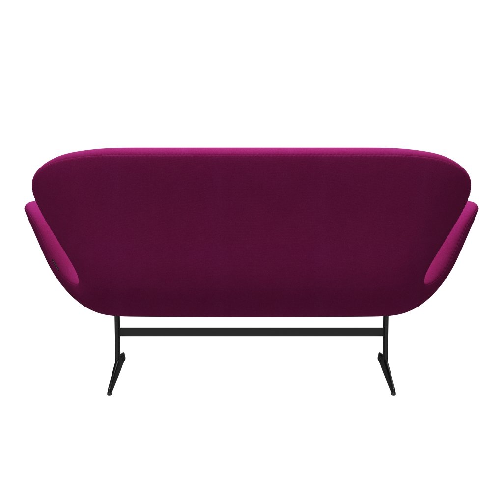 [product_category]-Fritz Hansen Swan Sofa 2 Seater, Black Lacquered/Tonus Pink-Fritz Hansen-3321-TON636-BLLA-FRI-4