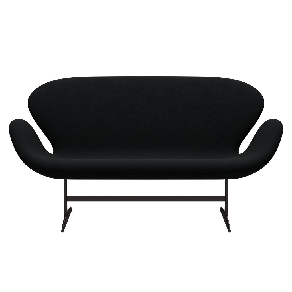 Fritz Hansen Swan Sofa 2 Seater, Brown Bronze/Christianshavn Black Uni