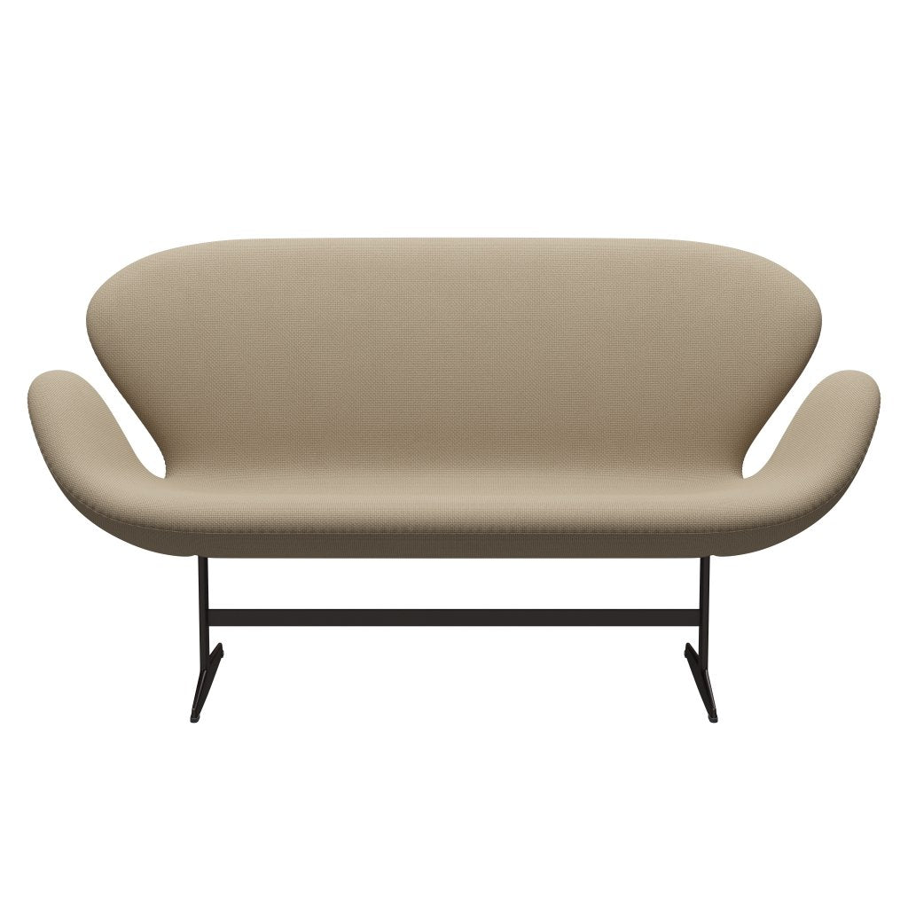 Fritz Hansen Swan Sofa 2 Sitzer, Braun Bronze/Diablo Hessisch