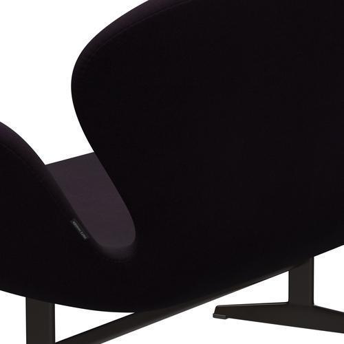 Fritz Hansen Swan Sofa 2 -zits, bruine brons/divina aubergine (376)