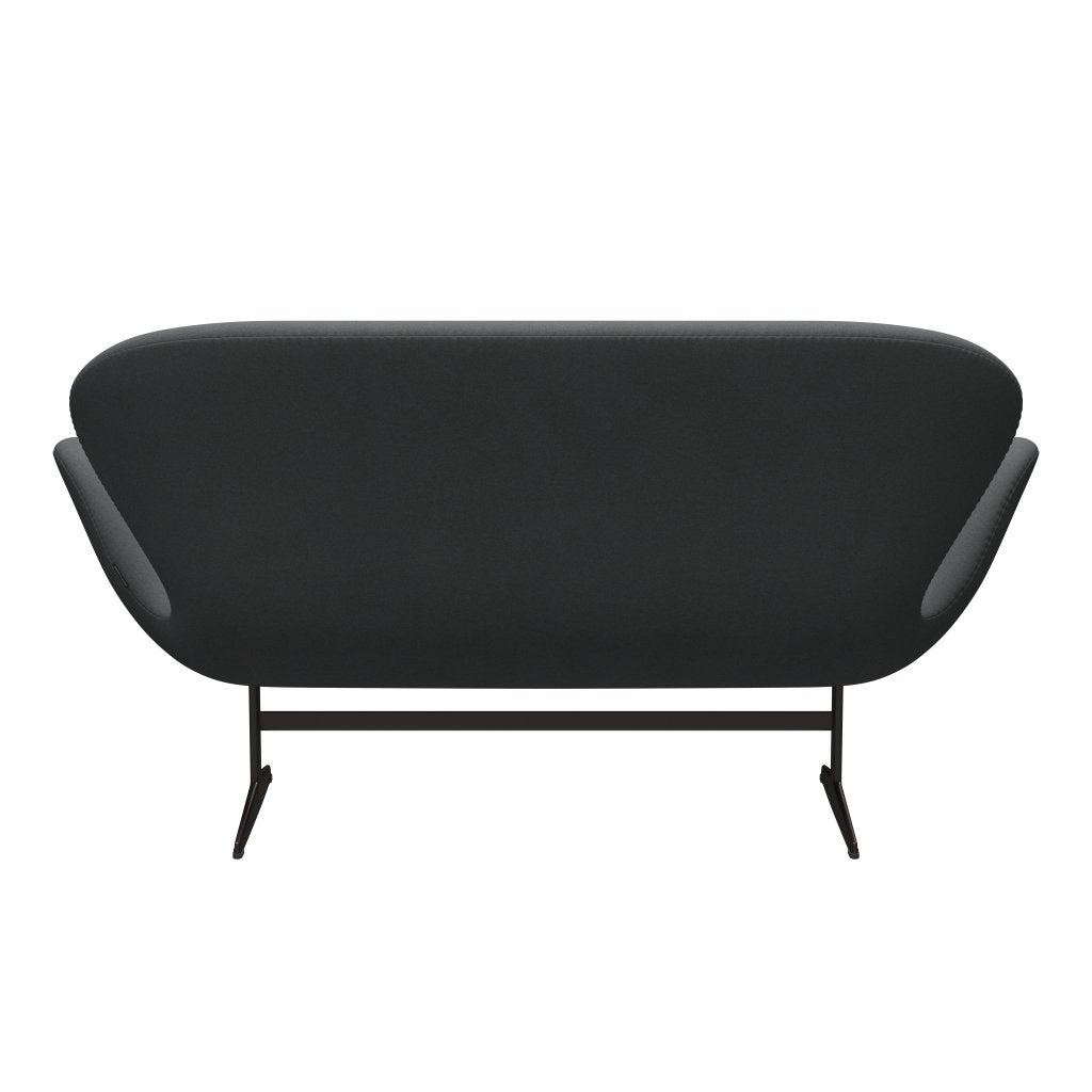 [product_category]-Fritz Hansen Swan Sofa 2 Seater, Brown Bronze/Divina Dark Grey-Fritz Hansen-3321-DIV173-BBBASE-FRI-4