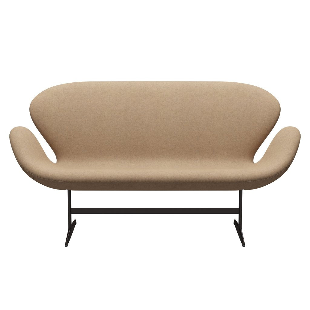 Fritz Hansen Canapé de cygne 2 places, bronze brun / divina md cappuccino