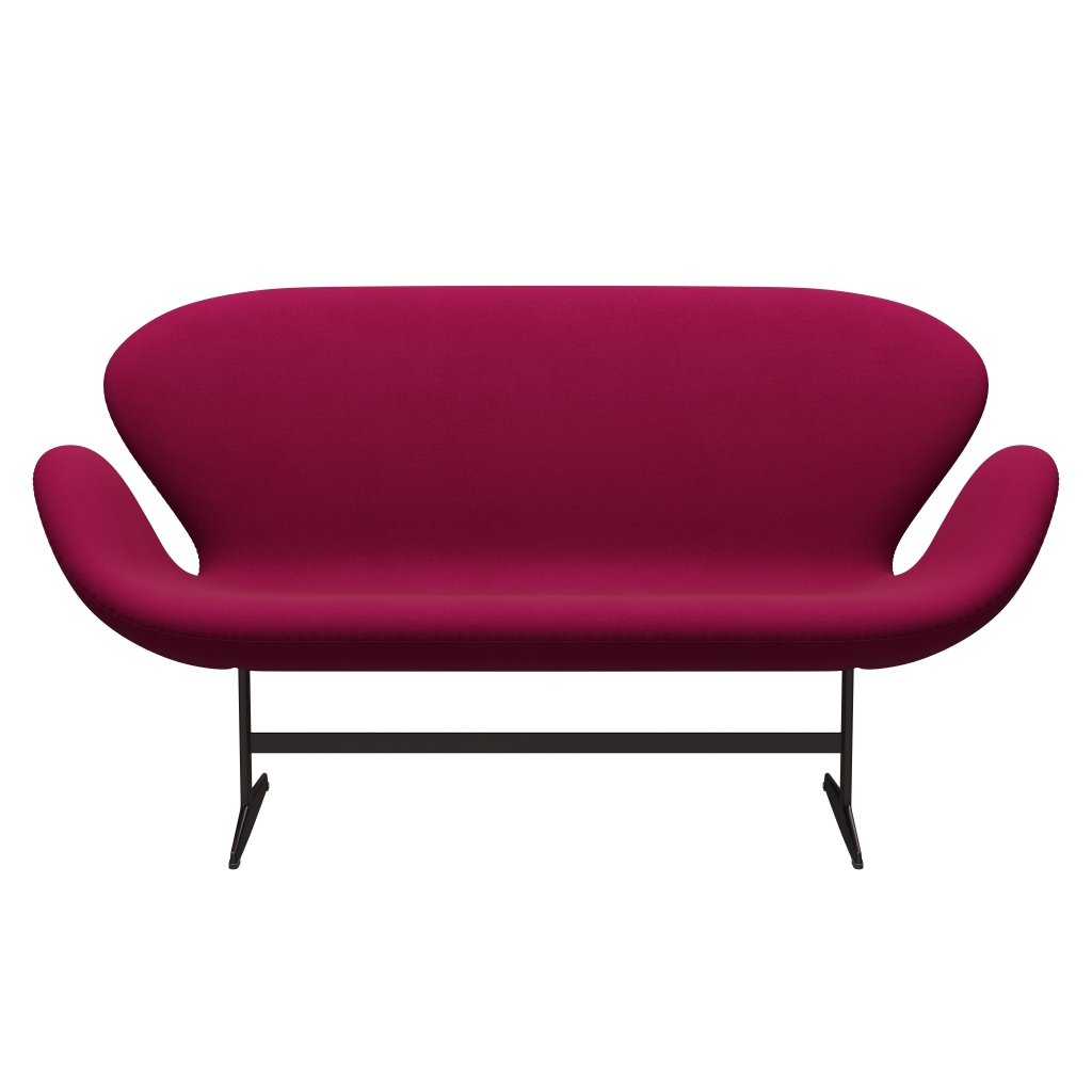 Fritz Hansen Svan sofa 2 sæder, brun bronze/divina lyserød mørk