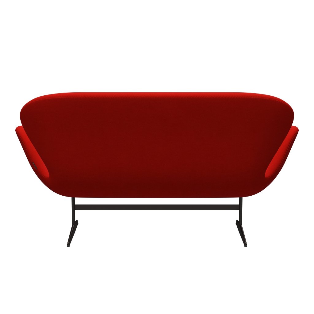 Fritz Hansen Swan沙发2座，棕色青铜/Divina Red（562）