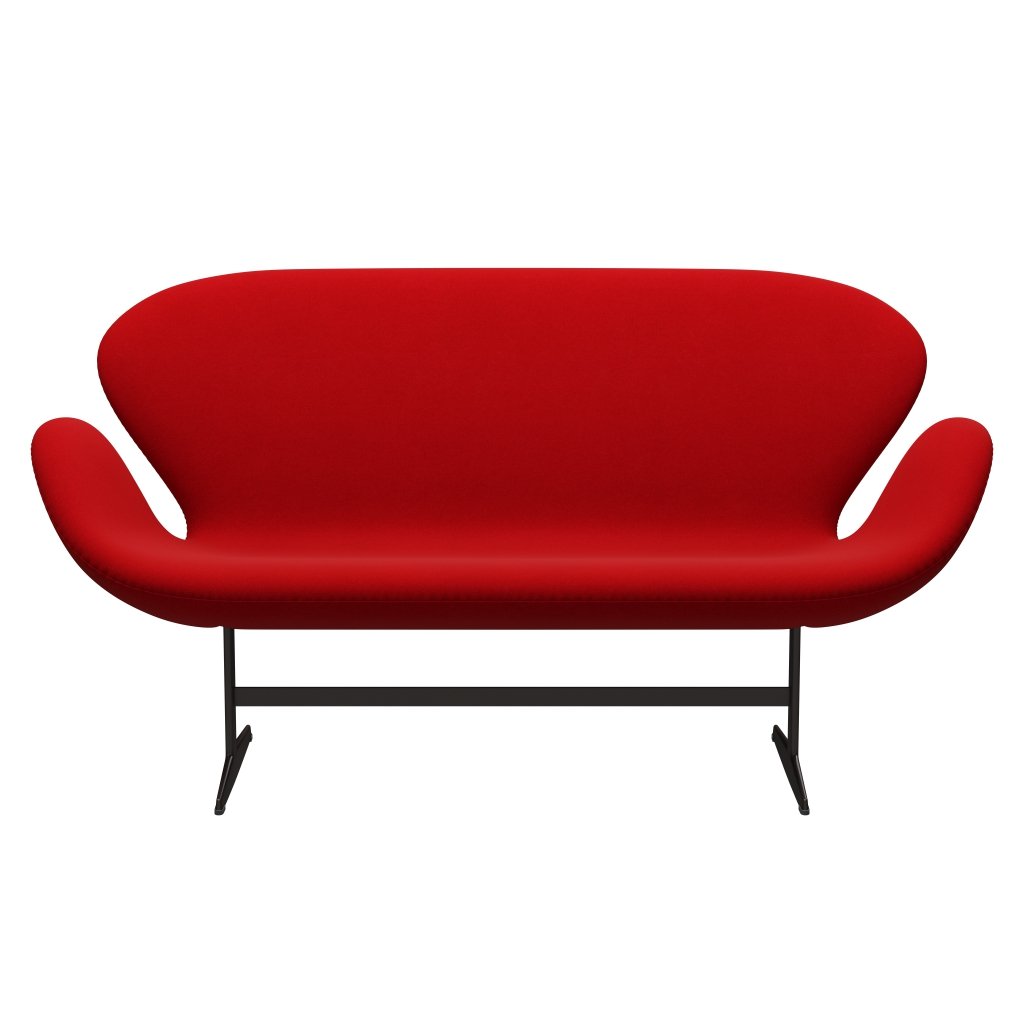 Fritz Hansen Swan沙发2座位，棕色青铜/Divina Red（623）