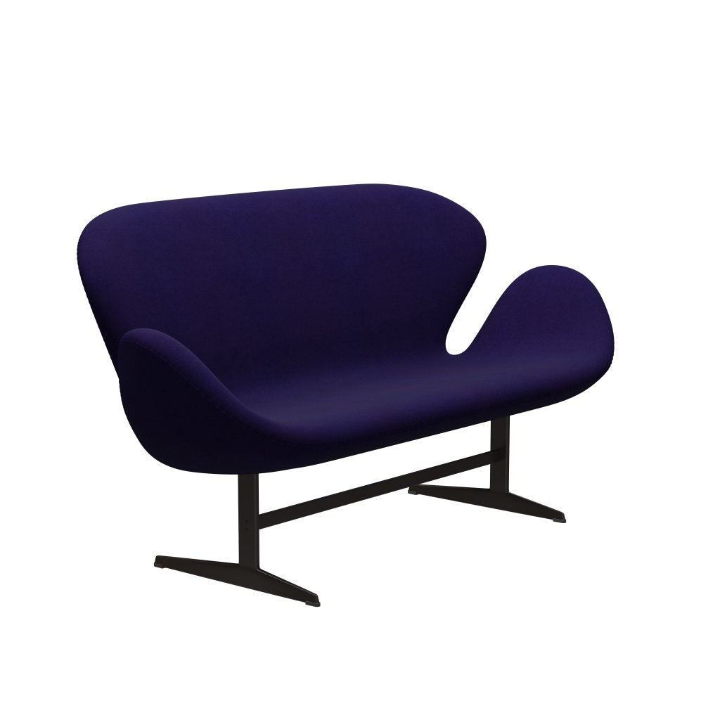 Fritz Hansen Joutsen sohva 2 -paikkainen, ruskea pronssi/Divina Violet Dark (692)