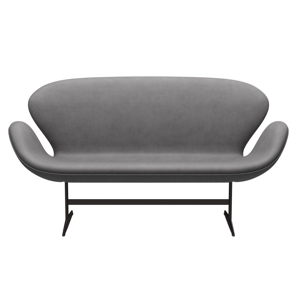 Fritz Hansen Swan Sofa 2-Sitzer, Braun-Bronze/Beton-Embrace