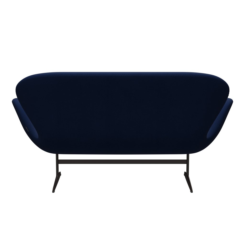 Fritz Hansen Swan Sofa 2-Sitzer, Braun Bronze/Fame Dunkelblau (66071)