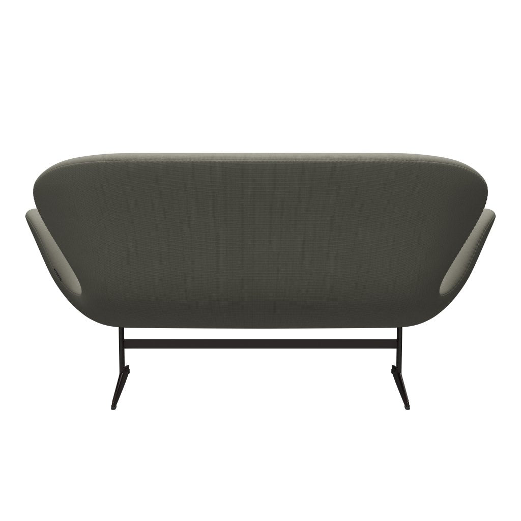 Fritz Hansen Swan Sofa 2-Sitzer, Braun Bronze/Fame Grau (61136)