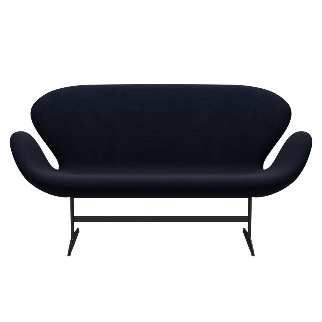 Fritz Hansen Swan Sofa 2座位，棕色青铜/名望海军（66061）