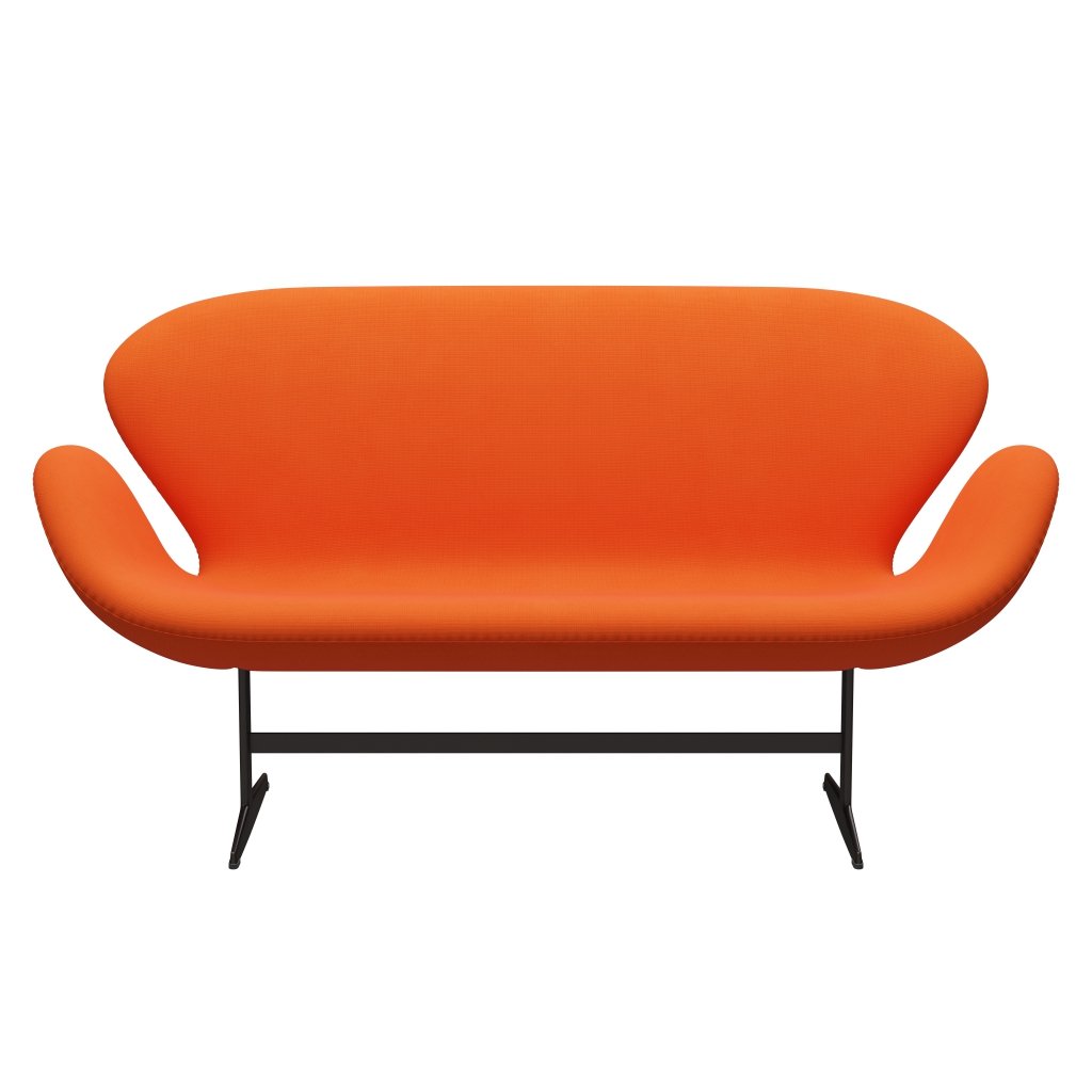 Fritz Hansen Swan Sofa 2 plazas, bronce marrón/fama naranja (63016)