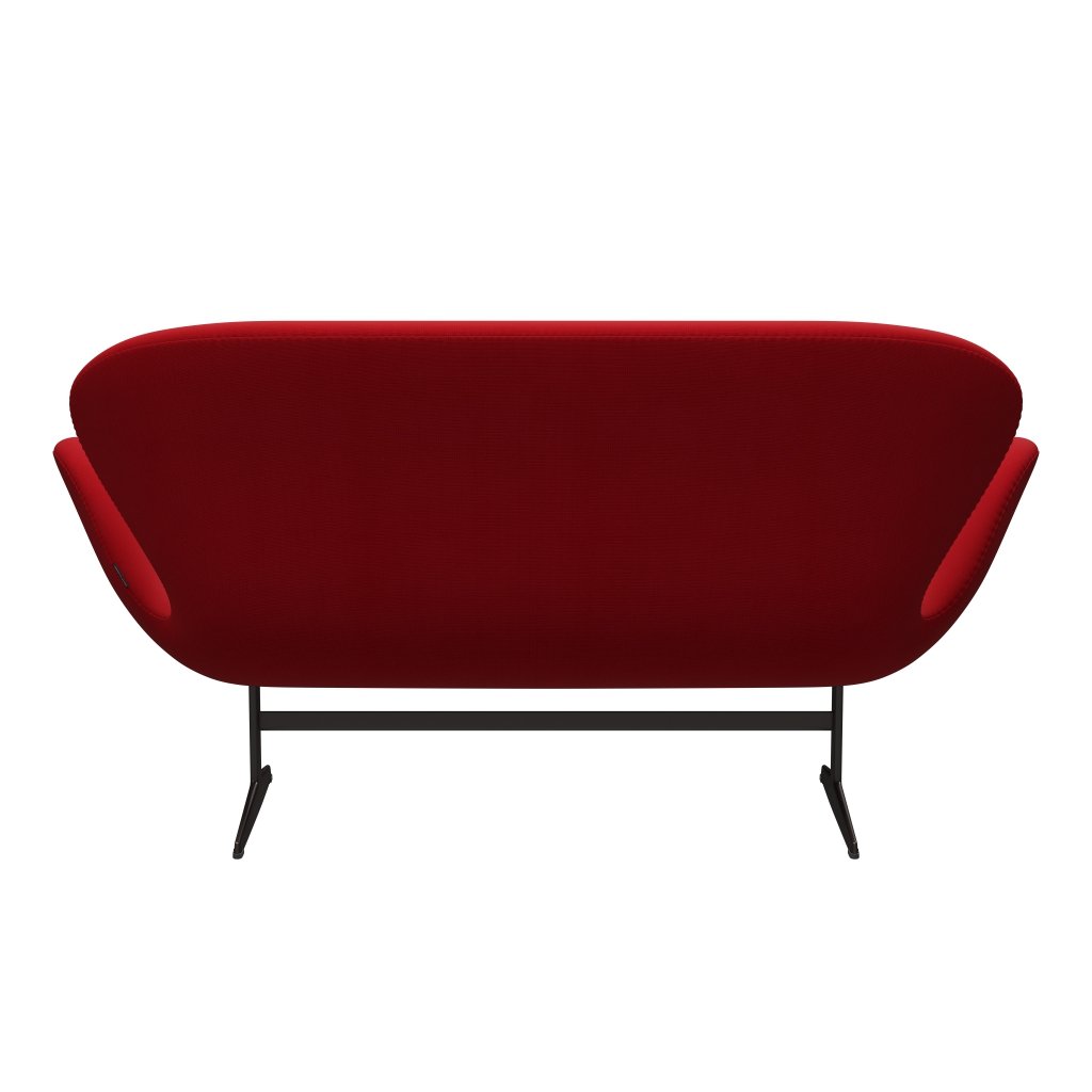 Fritz Hansen Swan Sofa 2-Sitzer, Braun Bronze/Feuerrot (64089)