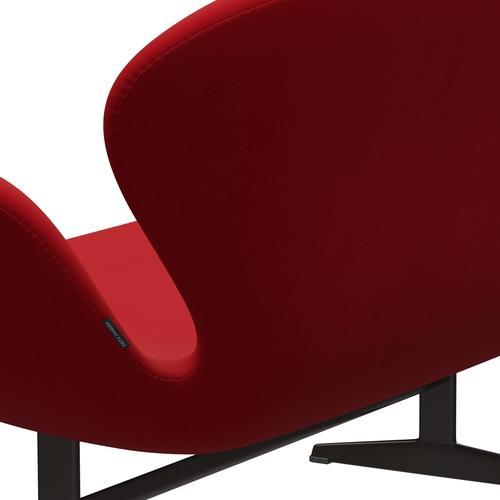 Fritz Hansen Swan Sofa 2-Sitzer, Braun Bronze/Feuerrot (64089)