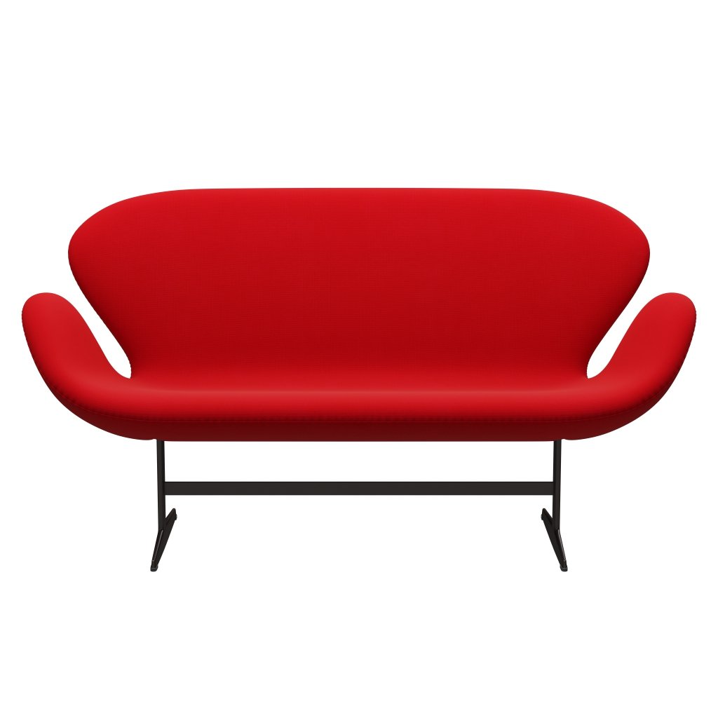 Fritz Hansen Swan Sofa 2 -sæder, brun bronze/berømmelse rød (64119)