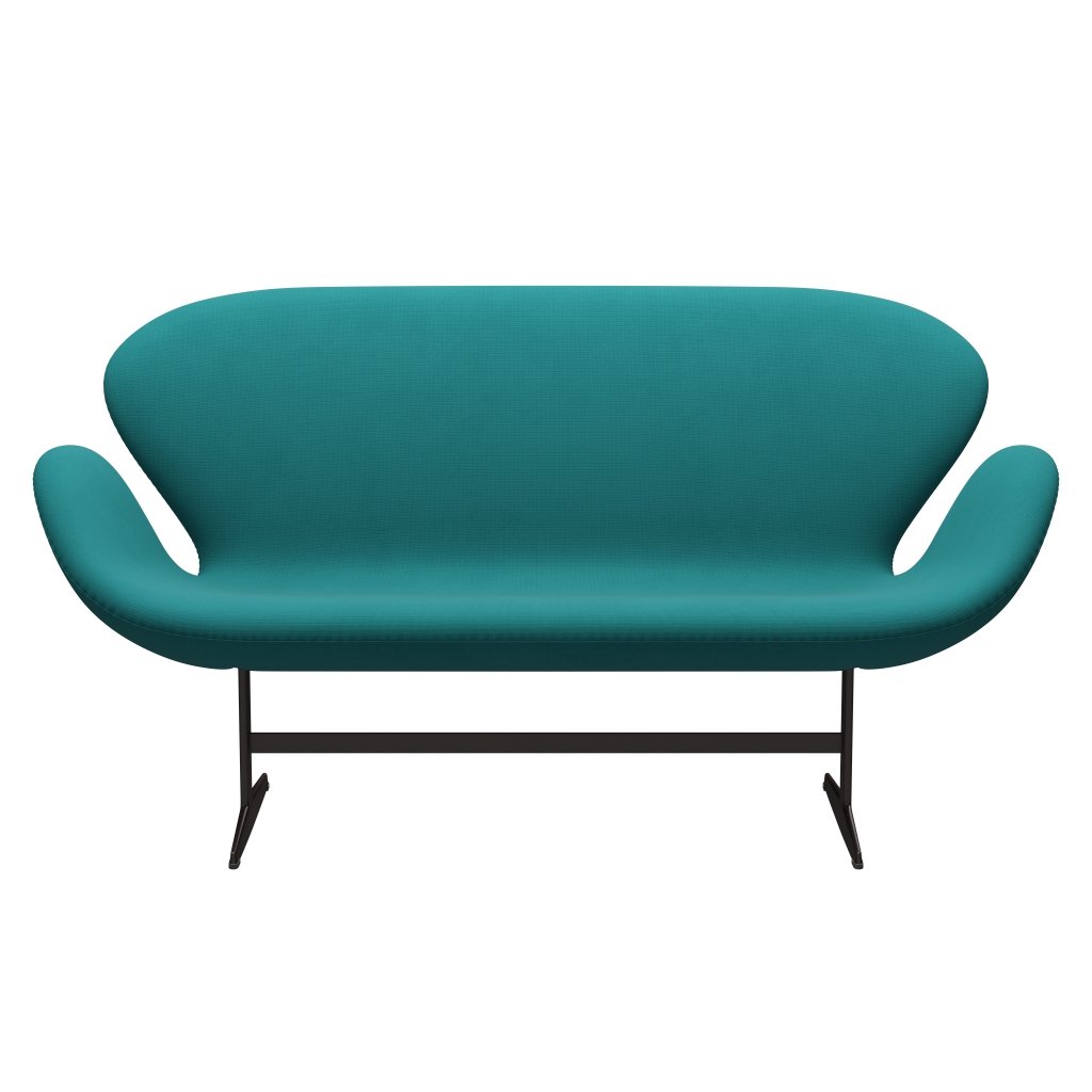 Fritz Hansen Canapé de cygne 2 places, bronze marron / renom turquoise (67016)