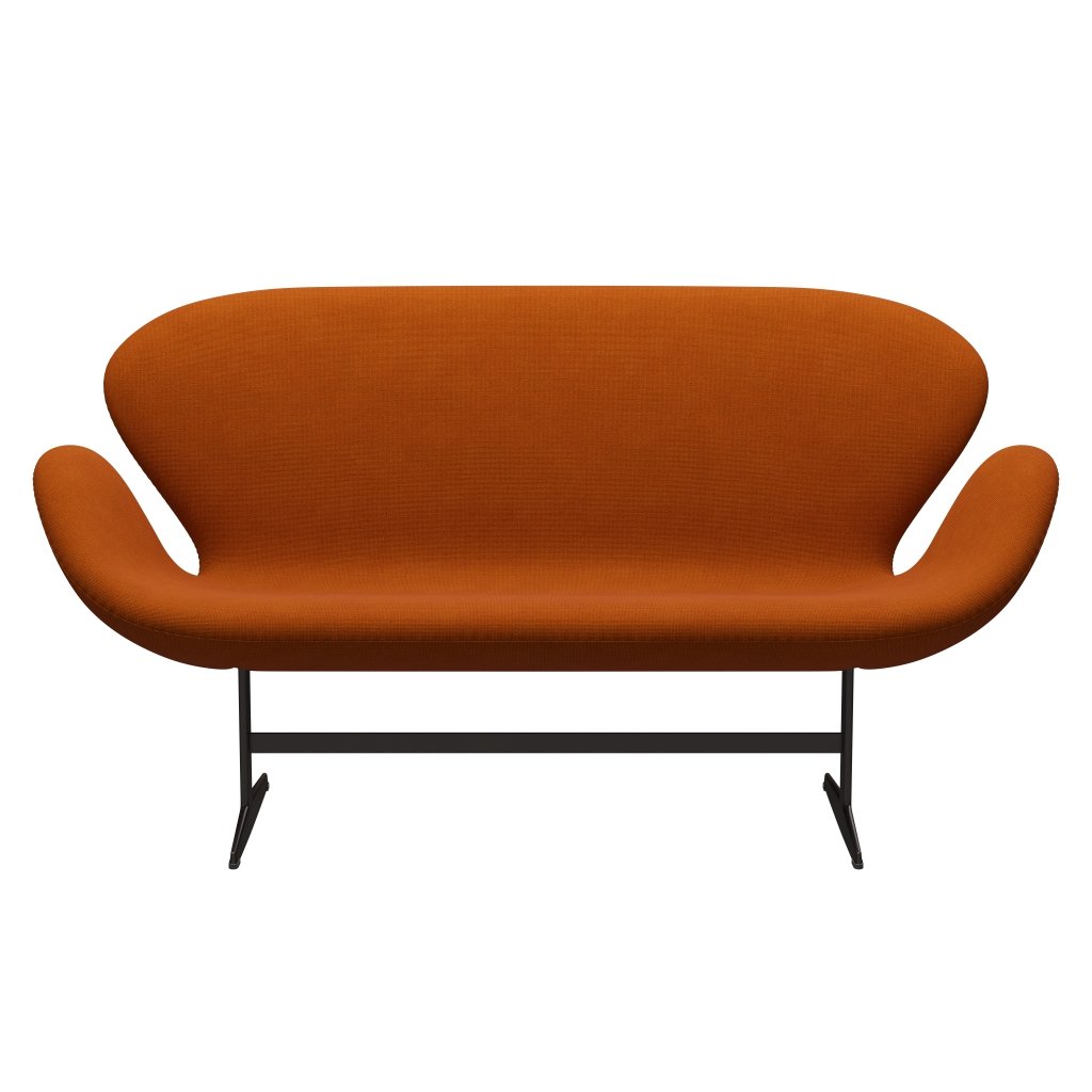 Fritz Hansen Swan Sofa 2 Seater, Brown Bronze/Hallingdal Orange (547)