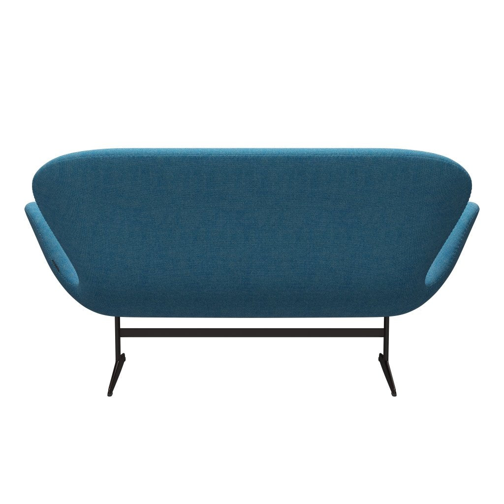 [product_category]-Fritz Hansen Swan Sofa 2 Seater, Brown Bronze/Hallingdal White/Turquoise-Fritz Hansen-3321-HAL840-BBBASE-FRI-4