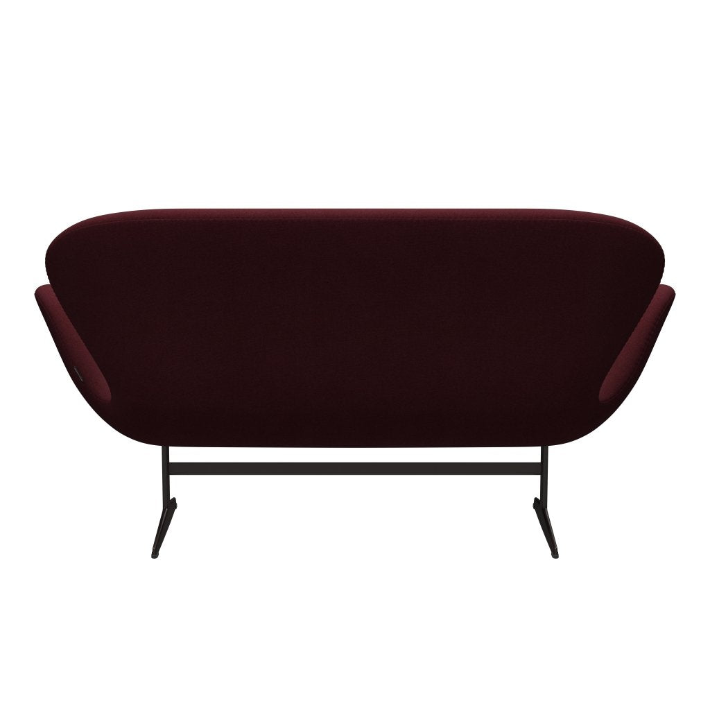 [product_category]-Fritz Hansen Swan Sofa 2 Seater, Brown Bronze/Tonus Wine Red-Fritz Hansen-3321-TON610-BBBASE-FRI-4