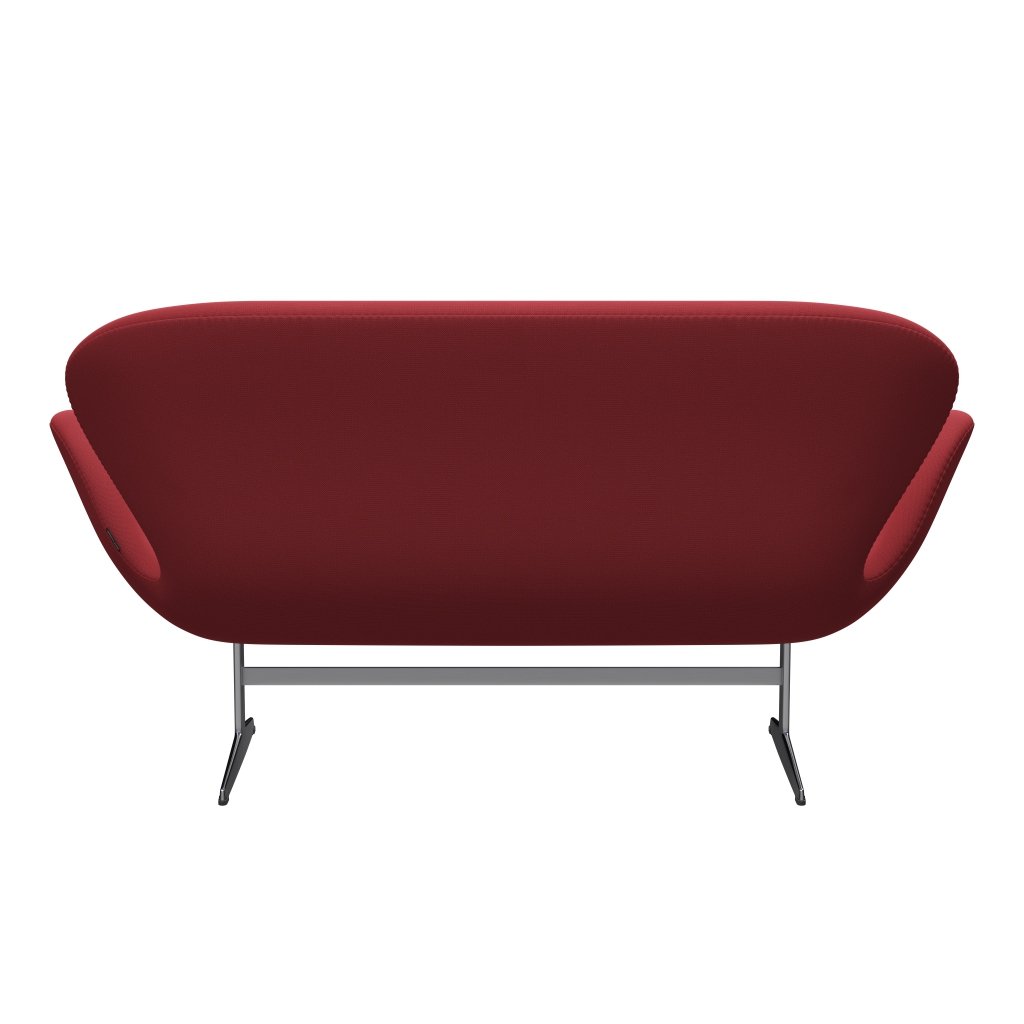 [product_category]-Fritz Hansen Swan Sofa 2 Seater, Satin Brushed Aluminium/Capture Instant Red-Fritz Hansen-3321-CP5401-SPAL-FRI-4