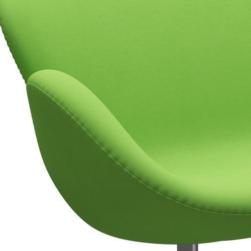 Fritz Hansen Swan divano 2 posti, alluminio spazzolato in raso/comfort verde chiaro (68010)