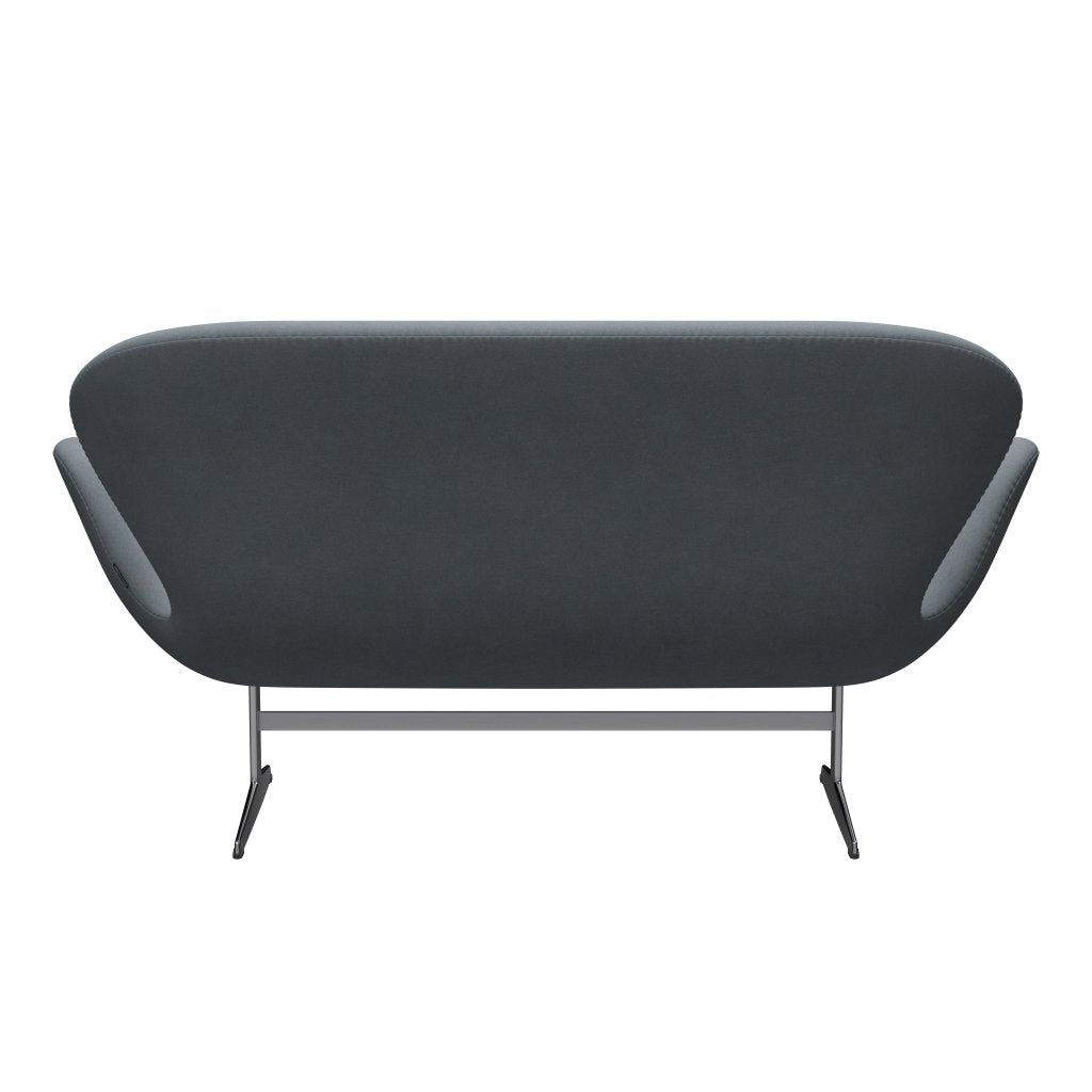 [product_category]-Fritz Hansen Swan Sofa 2 Seater, Satin Brushed Aluminium/Divina Light Grey-Fritz Hansen-3321-DIV171-SPAL-FRI-4