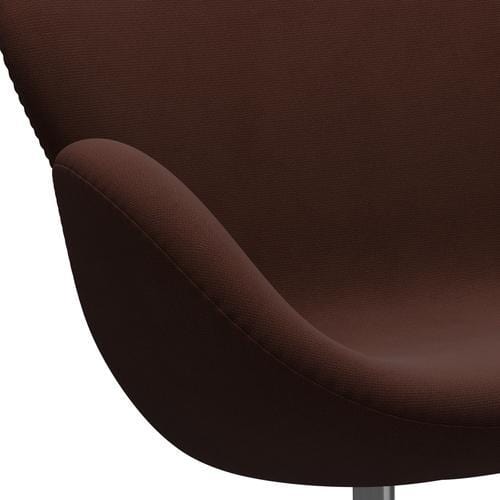 Fritz Hansen Swan Sofa 2 -sæder, satin børstet aluminium/berømmelse Brown (61047)