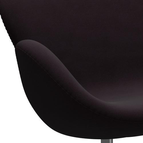 Fritz Hansen Swan divano 2 posti, alluminio spazzolato in raso/fama marrone (61108)