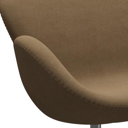 [product_category]-Fritz Hansen Swan Sofa 2 Seater, Satin Brushed Aluminium/Hallingdal Light Brown-Fritz Hansen-3321-HAL224-SPAL-FRI-7