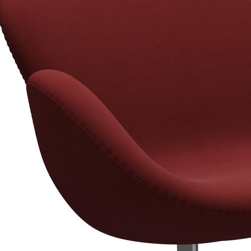 [product_category]-Fritz Hansen Swan Sofa 2 Seater, Satin Brushed Aluminium/Steelcut Dark Red/Blood-Fritz Hansen-3321-STI615-SPAL-FRI-7