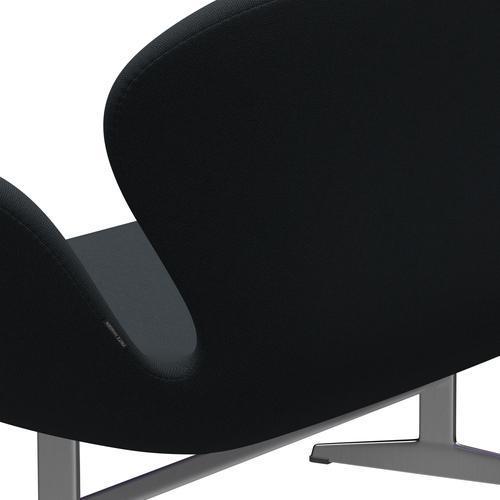 [product_category]-Fritz Hansen Swan Sofa 2 Seater, Satin Brushed Aluminium/Steelcut Trio Black-Fritz Hansen-3321-STR195-SPAL-FRI-5