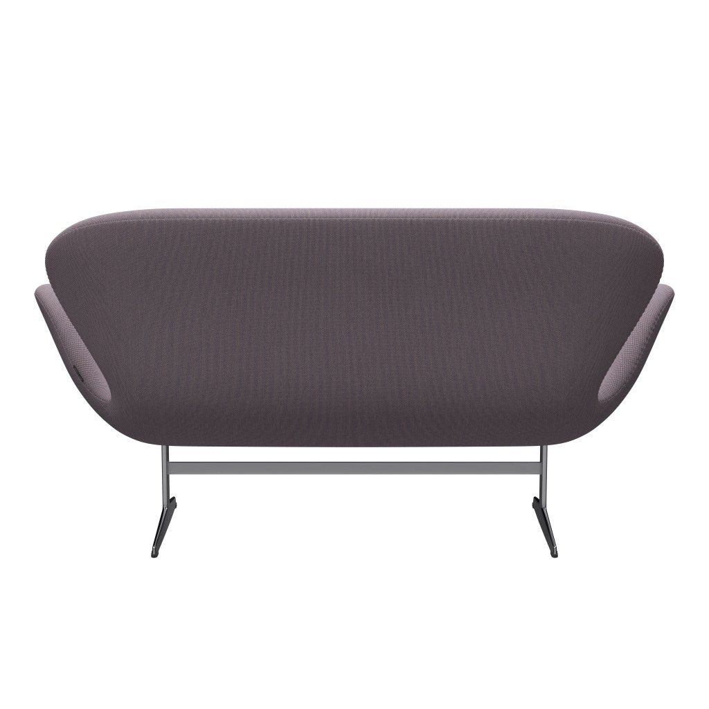 [product_category]-Fritz Hansen Swan Sofa 2 Seater, Satin Brushed Aluminium/Steelcut Trio White/Violet-Fritz Hansen-3321-STR806-SPAL-FRI-4