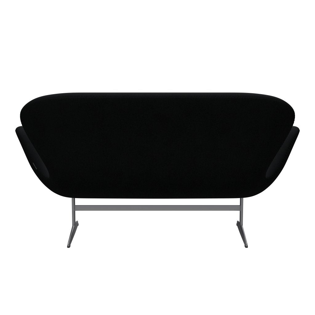 [product_category]-Fritz Hansen Swan Sofa 2 Seater, Silver Grey/Christianshavn Black Plain-Fritz Hansen-3321-CH1175-SGBASE-FRI-4