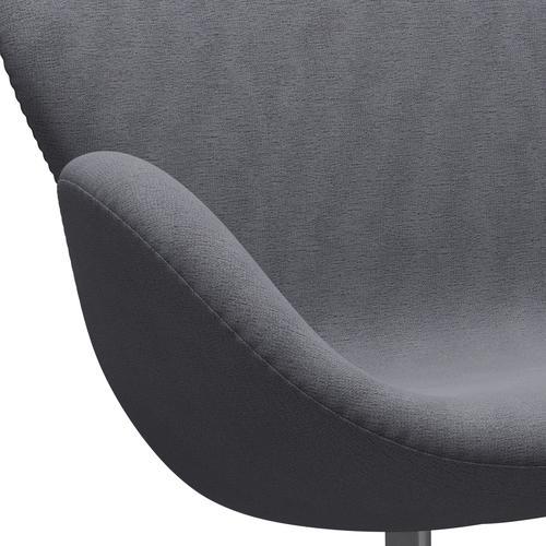 Fritz Hansen Swan Sofa 2-Sitzer, Silbergrau/Christianshavn Hellgrau