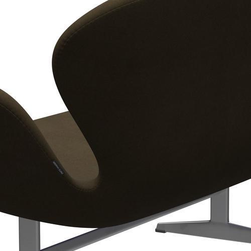 Fritz Hansen Swan Sofa 2 -sæder, sølvgrå/Divina Brown (984)