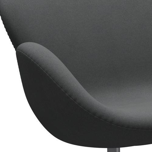 Fritz Hansen Swan Sofa 2-Sitzer, Silbergrau/Divina Dunkelgrau