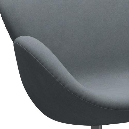 Fritz Hansen Swan Sofa 2-Sitzer, Silbergrau/Divina Hellgrau