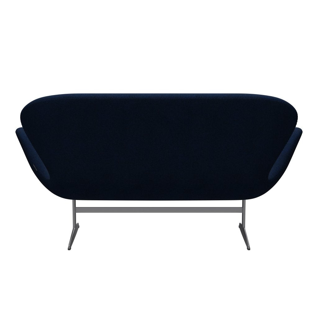 [product_category]-Fritz Hansen Swan Sofa 2 Seater, Silver Grey/Divina Melange Navy Dark-Fritz Hansen-3321-DIM777-SGBASE-FRI-4