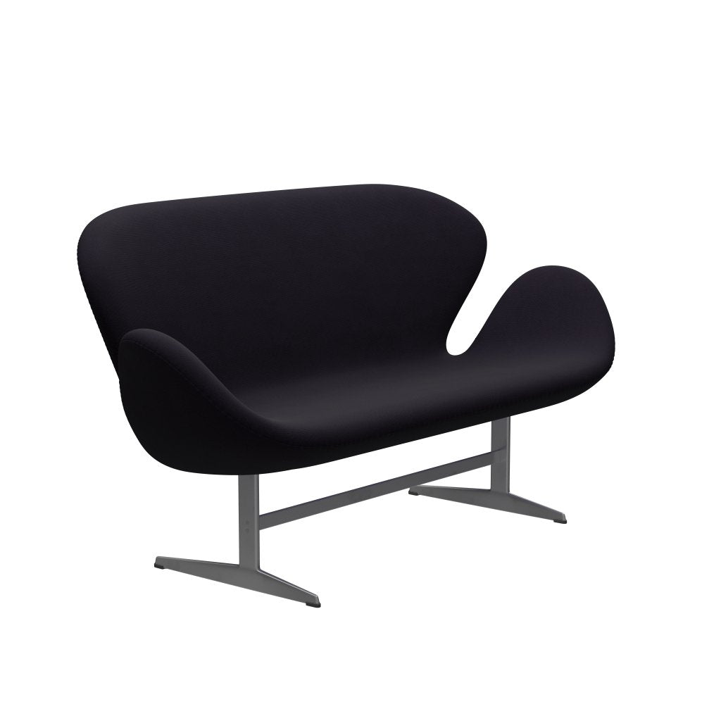 Fritz Hansen Swan Sofa 2-Sitzer, Silbergrau/Fame Bordeaux (64055)