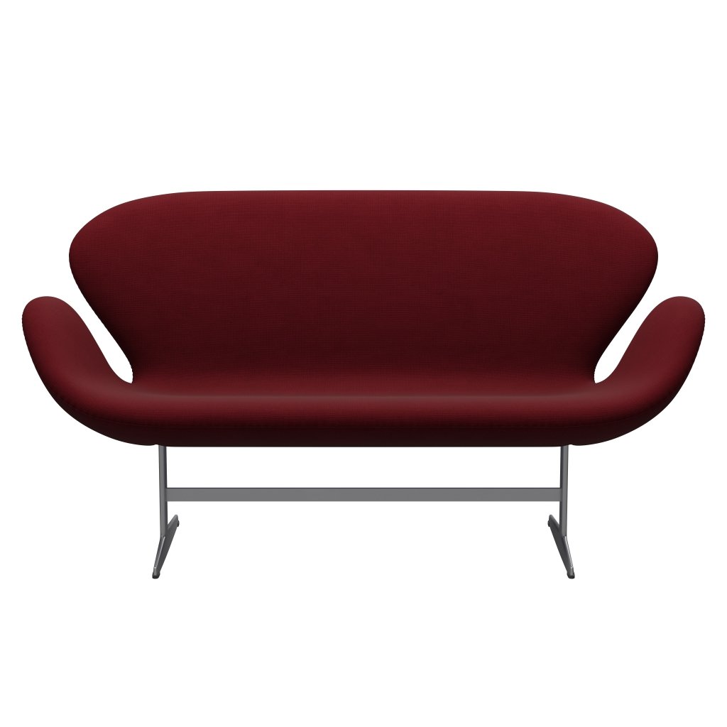 Fritz Hansen SWAN SOFA 2 -sits, Silver Grey/Fame Bordeaux (64058)