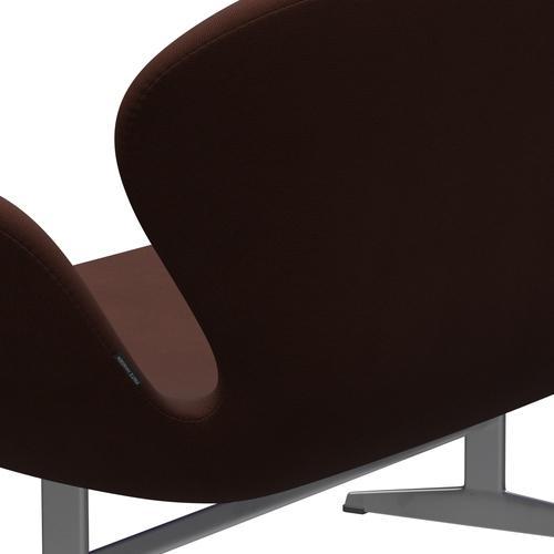 Fritz Hansen Swan Sofa 2 -sæder, sølvgrå/berømmelse Brown (61047)