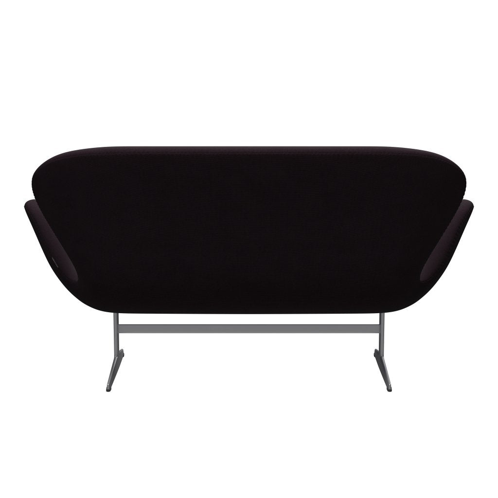 Fritz Hansen Swan Sofa 2-Sitzer, Silbergrau/Feuerbraun (61108)