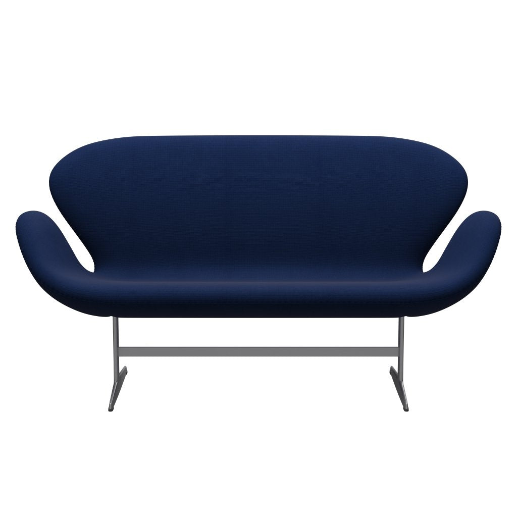 Fritz Hansen Swan Sofa 2 Seater, Silver Grey/Fame Dark Blue (66071)