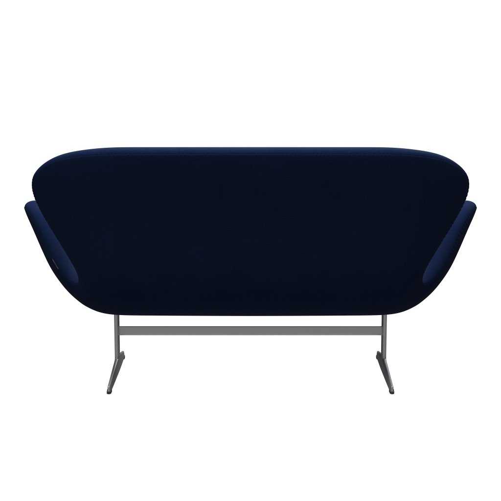 Fritz Hansen Swan Sofa 2-Sitzer, Silbergrau/Fame Dunkelblau (66071)