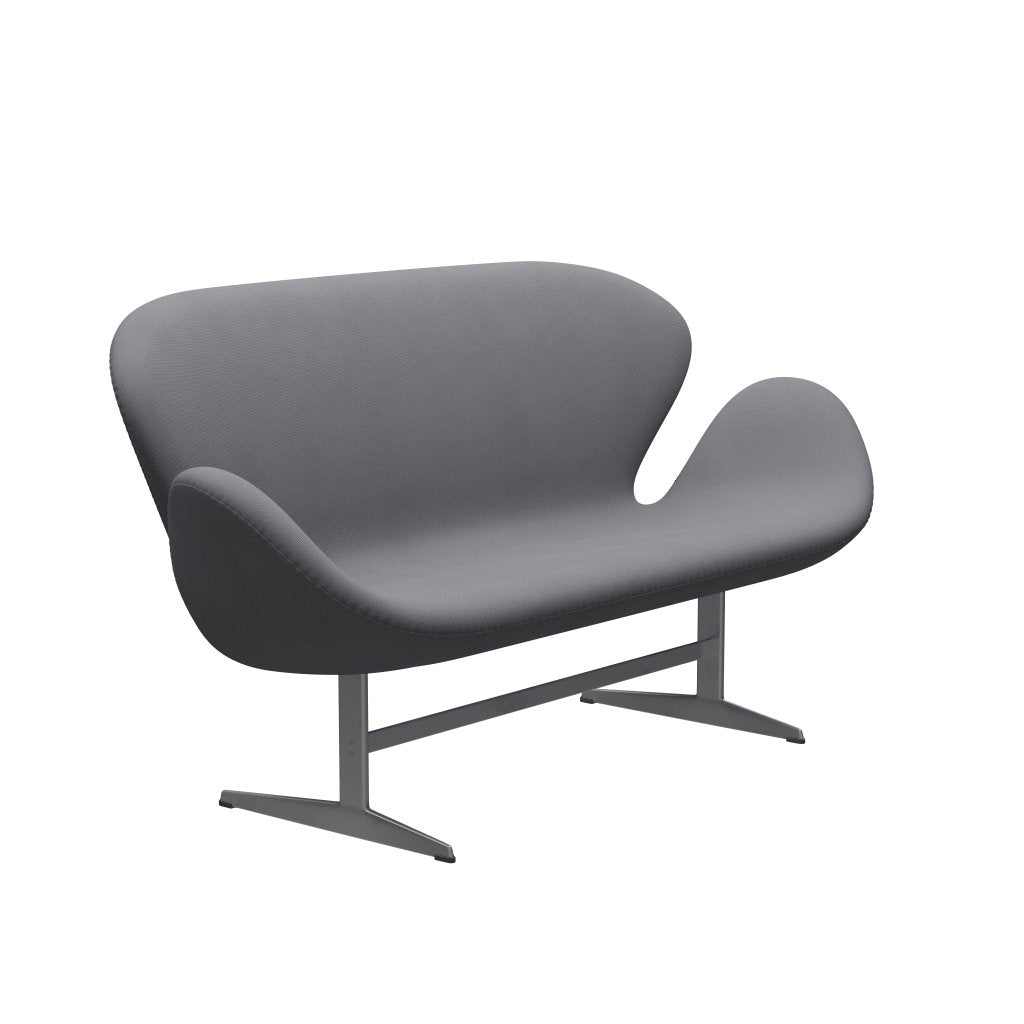 Fritz Hansen Canapé de cygne 2 places, gris argenté / gris de renommée (60078)