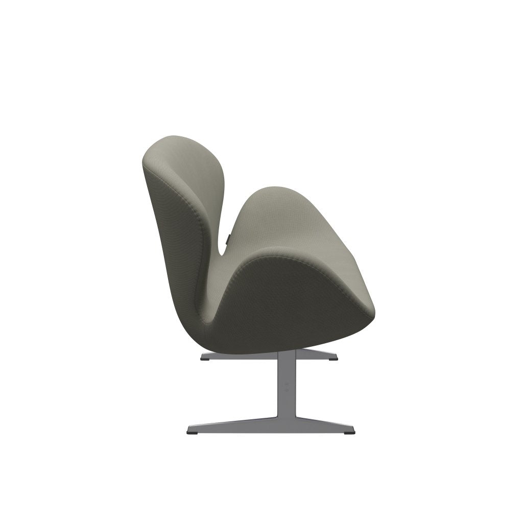 Fritz Hansen Canapé de cygne 2 places, gris argenté / gris de renommée (61136)