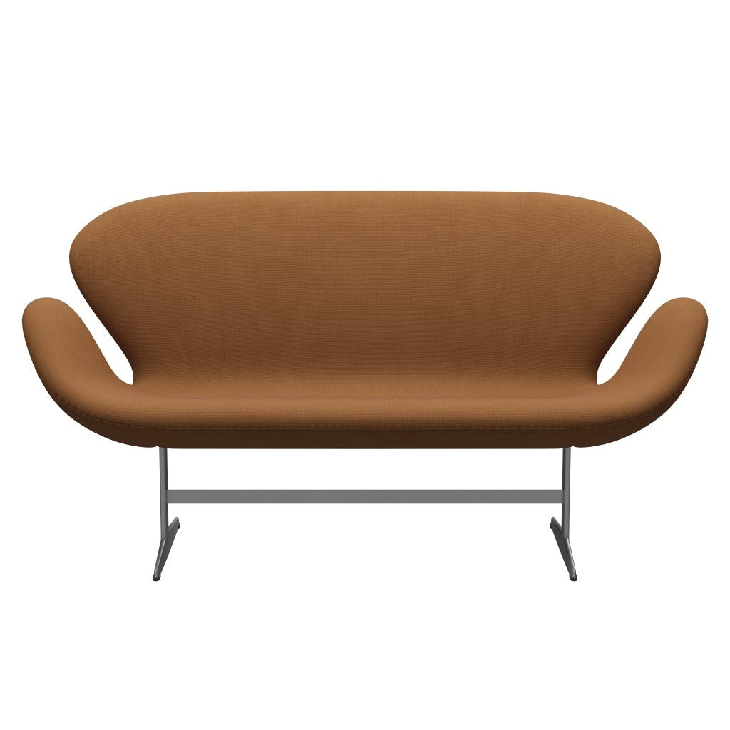 Fritz Hansen Swan Sofa 2-Sitzer, Silbergrau/Fame Hellbraun (61131)