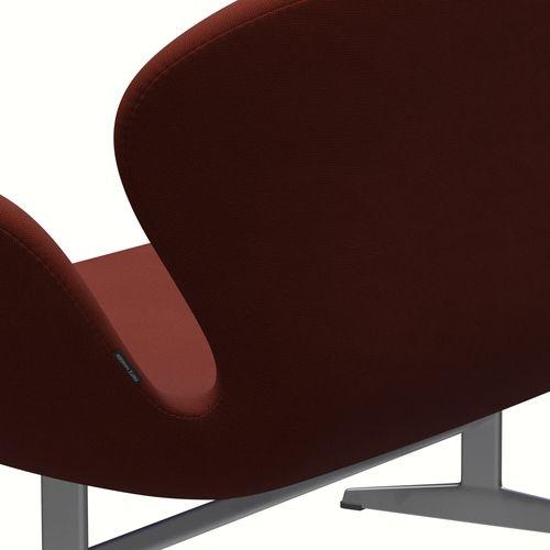 Fritz Hansen Swan Sofa 2 plazas, gris plateado/fama marrón claro (63076)