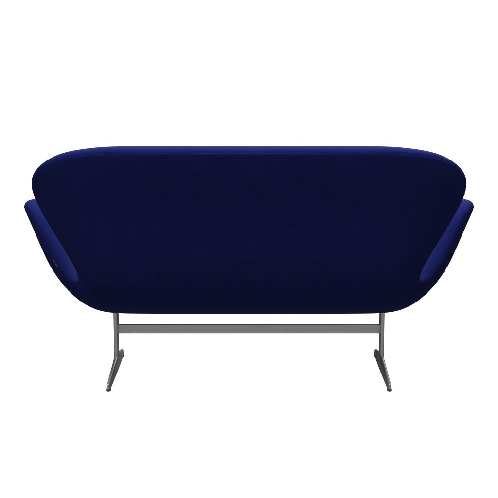 Fritz Hansen Swan Sofa 2-Sitzer, Silbergrau/Fame Navy (66032)