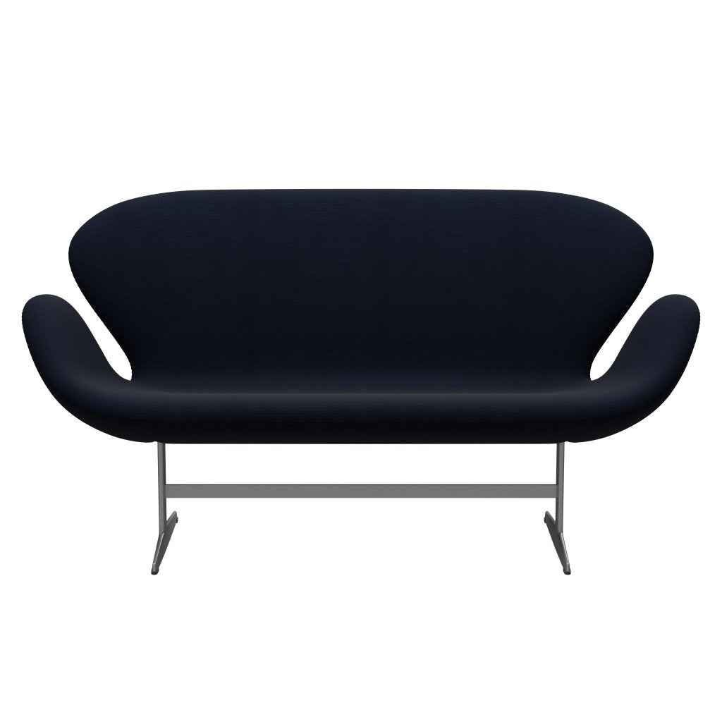 Fritz Hansen Swan Sofa 2 -sæder, Silver Grey/Fame Navy (66061)